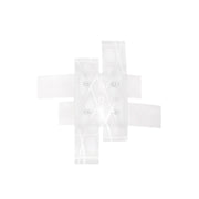 Frida - Applique da parete 2 luci E27 in vetro bianco satinato - Montatura cromo, IP20, max 2x52W, lampadine escluse, larghezza 50cm