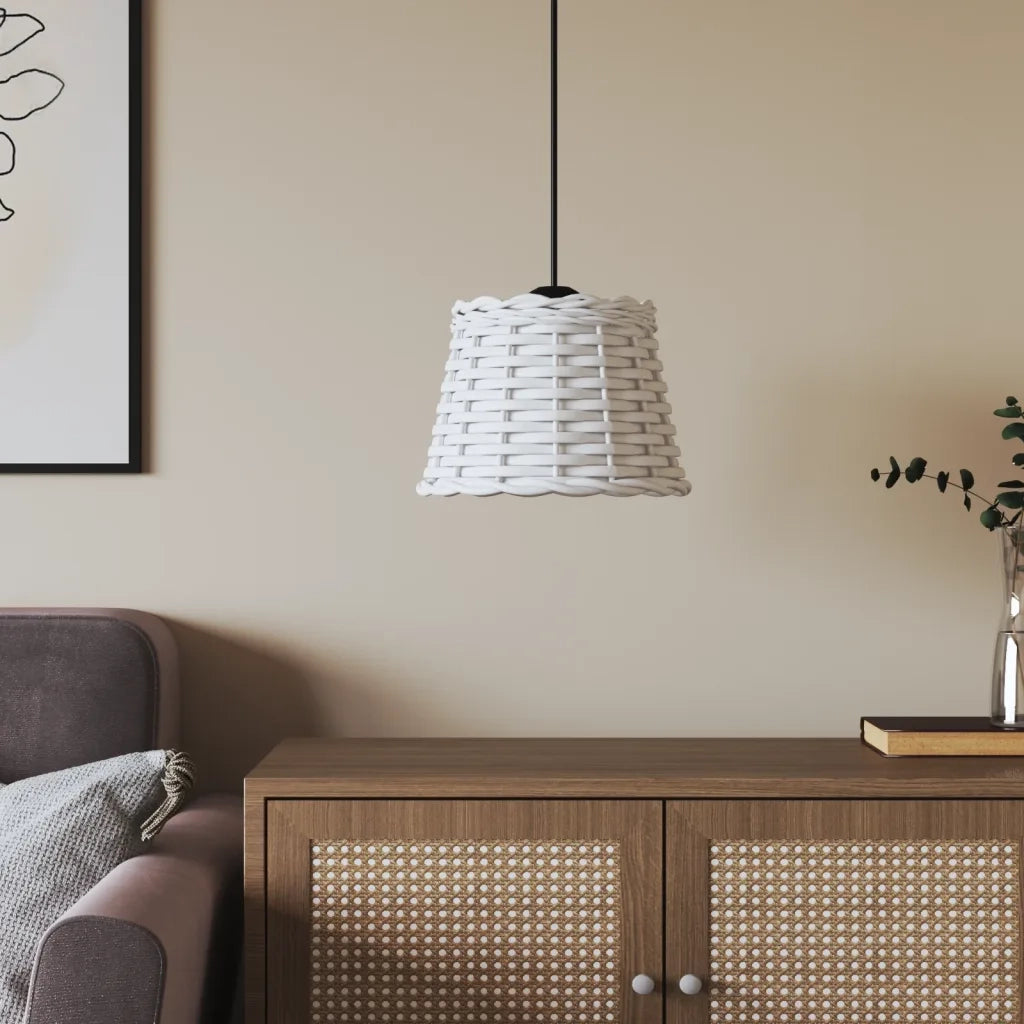 Paralume da Soffitto Bianco ?20x15 cm in Vimini CFW8617464