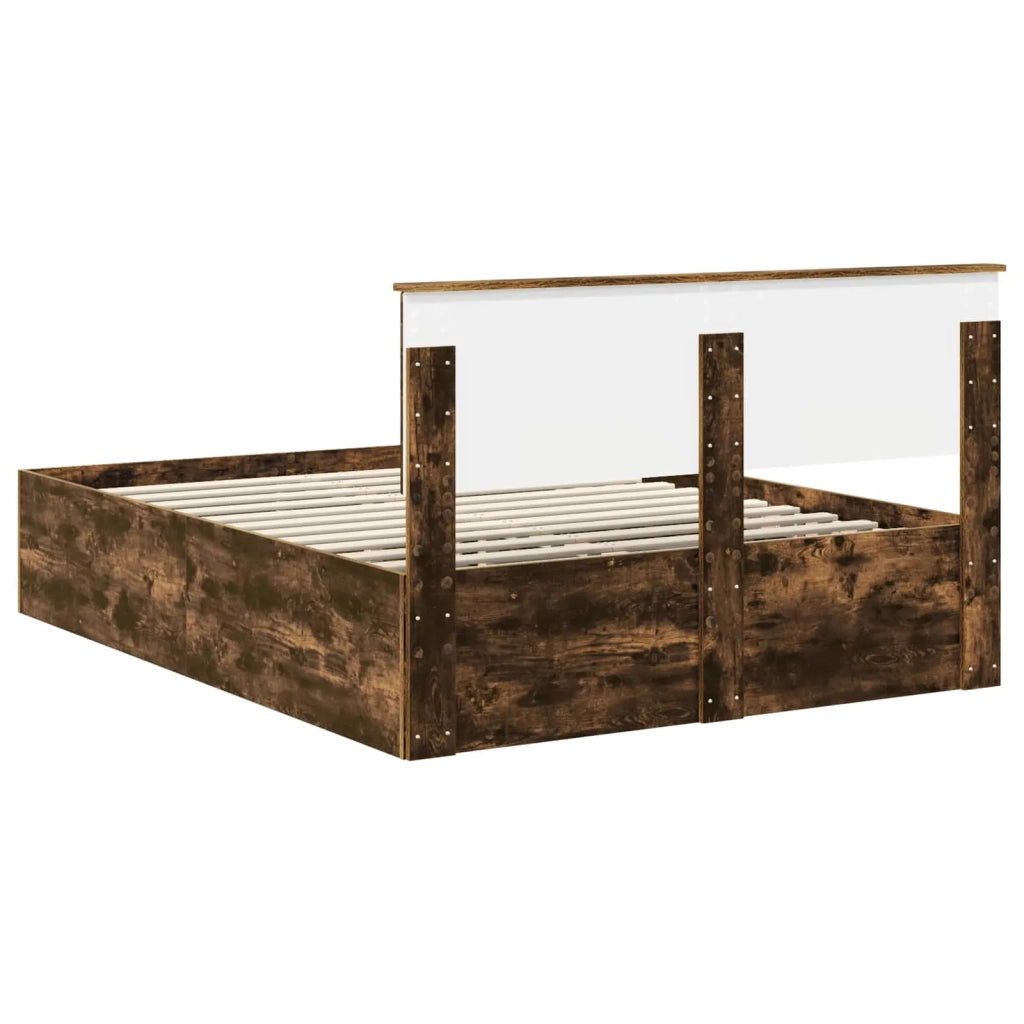 Struttura del letto Rovere fumé 150 x 200 cm Legno multistrato