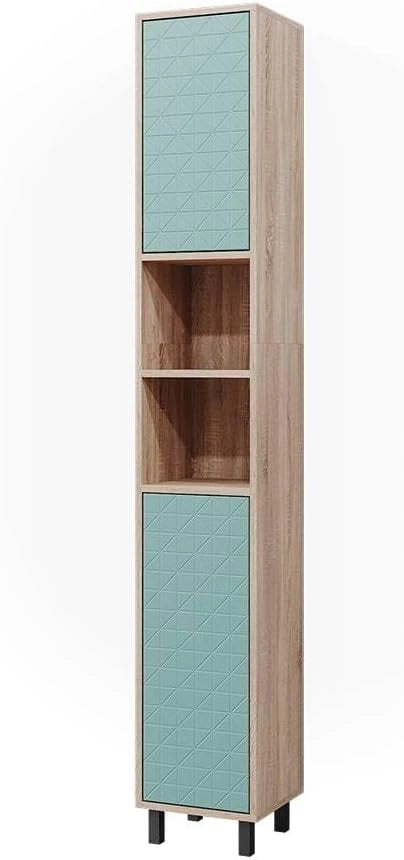 Specchio contenitore bagno Agasta, Bianco, 54 x 53 cm, combinabile con i mobili Agasta per riporre oggetti in bagno