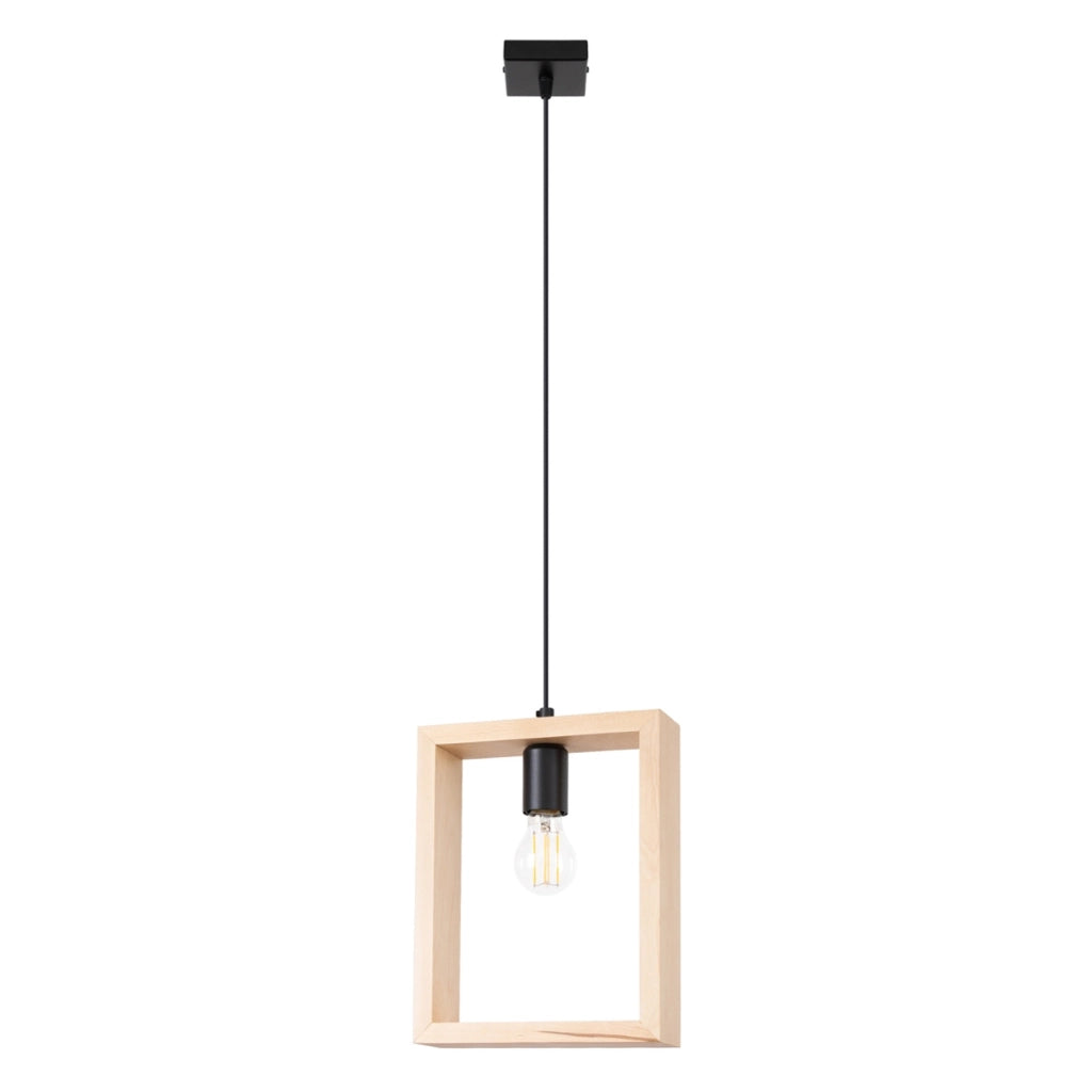 Lampada sospensione CELARO legno nero E27 Pure Lume