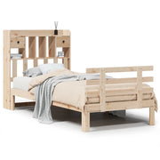 Letto singolo | Letto per adulti | Letto Libreria senza Materasso 90x190 cm Legno Massello Pino
