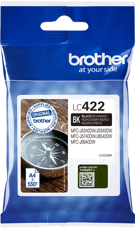 Brother LC422BK cartuccia d'inchiostro 1 pz Originale Nero