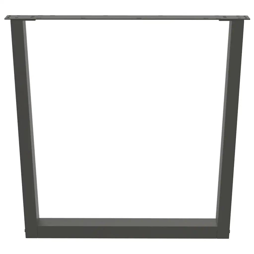 Gambe per tavolo da pranzo a forma di V 2 pz Antracite 80x(72-73,3) cm Acciaio