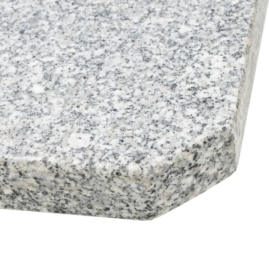 Piastre per Parasole 4 pz in Granito Quadrato 100 kg Grigio 219785