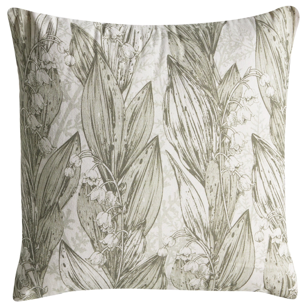 Set di 3 cuscini decorativi in tessuto di cotone verde e bianco con motivo floreale 45/30 x 45/50 cm Cuscino decorativo