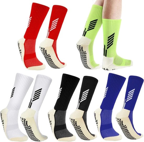 5 paia di calze da ginnastica colorate per uomo - calze antiscivolo per calcio, pallacanestro, pallavolo, corsa e altro