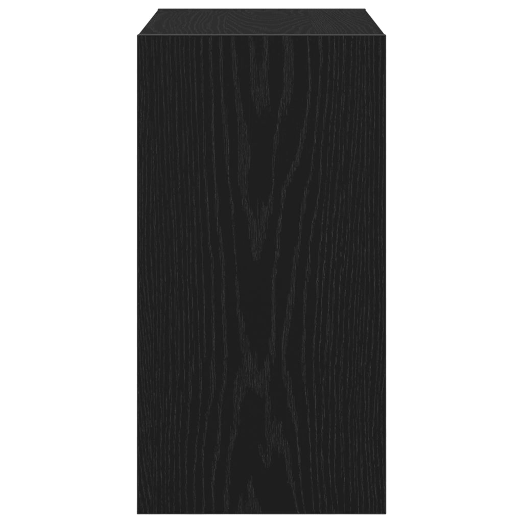 Tavolino Nero Faggio 50x26x50 cm Legno Ingegnerizzato