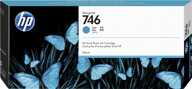 HP Cartuccia di inchiostro ciano 746 DesignJet da 300 ml