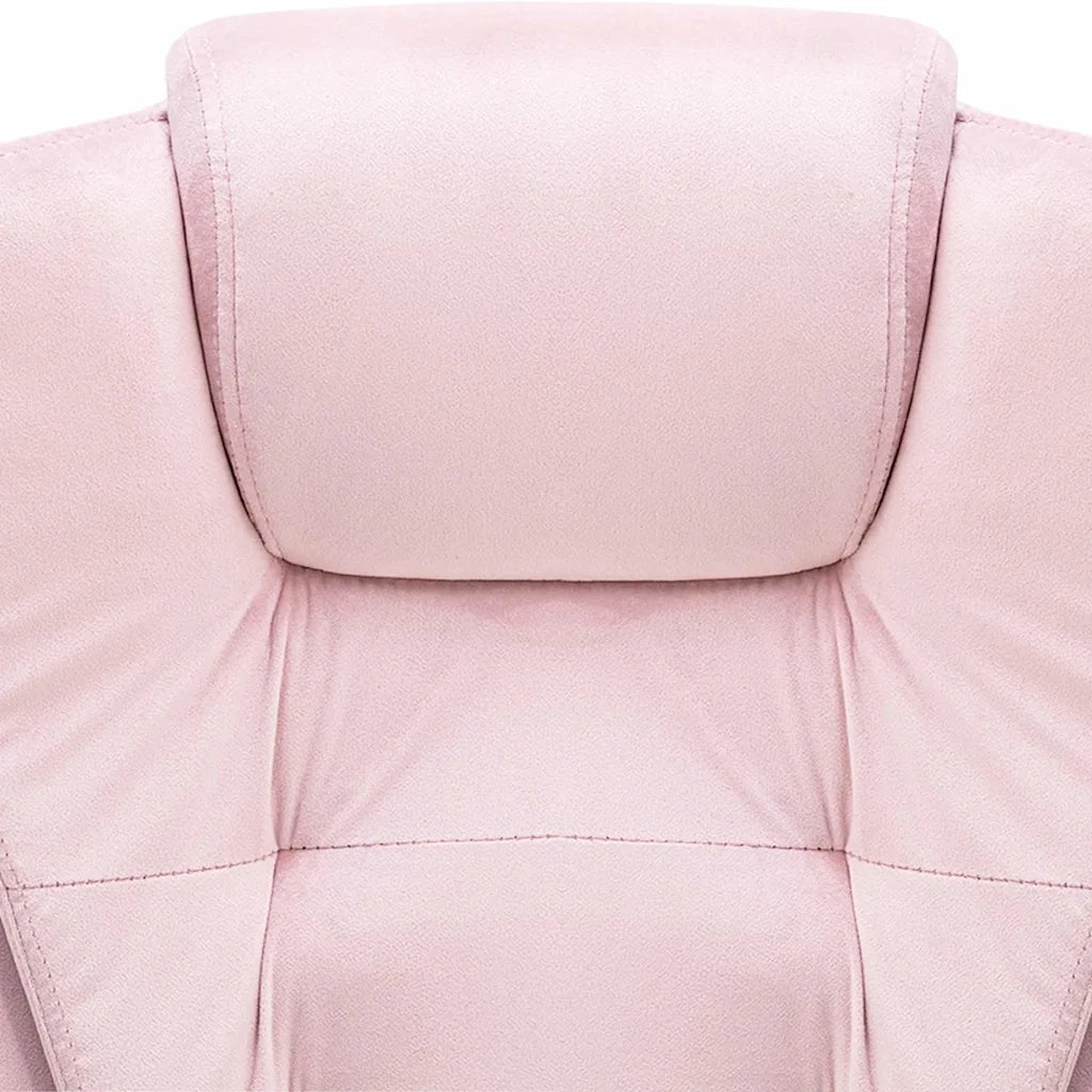 Sedia da Ufficio Massaggiante Rosa in Velluto