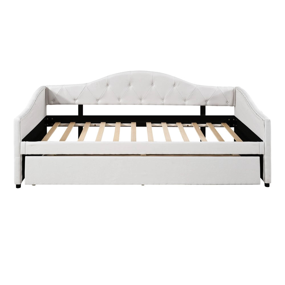 Letto singolo estraibile tessuto ¨C Minimal ¨C beige 90x200cm