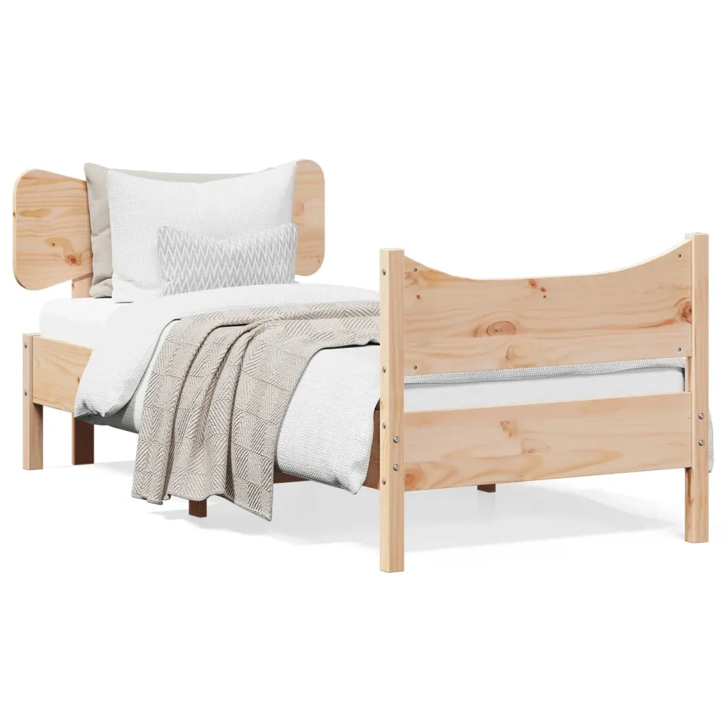 Giroletto con Testiera 75x190 cm in Legno Massello di Pinocod mxl 91103