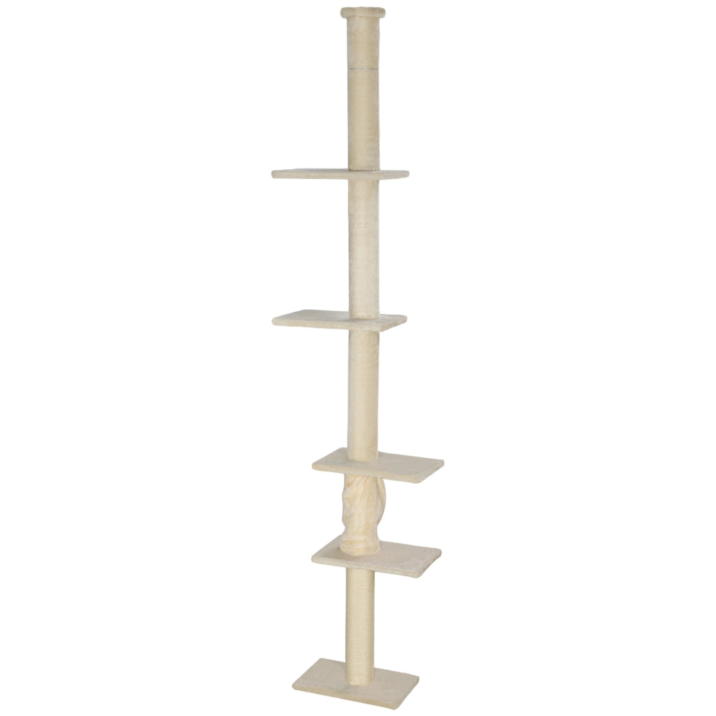 Tiragraffi per gatti ¨C zephmum ¨C 225-275 cm regolabile crema bianco
