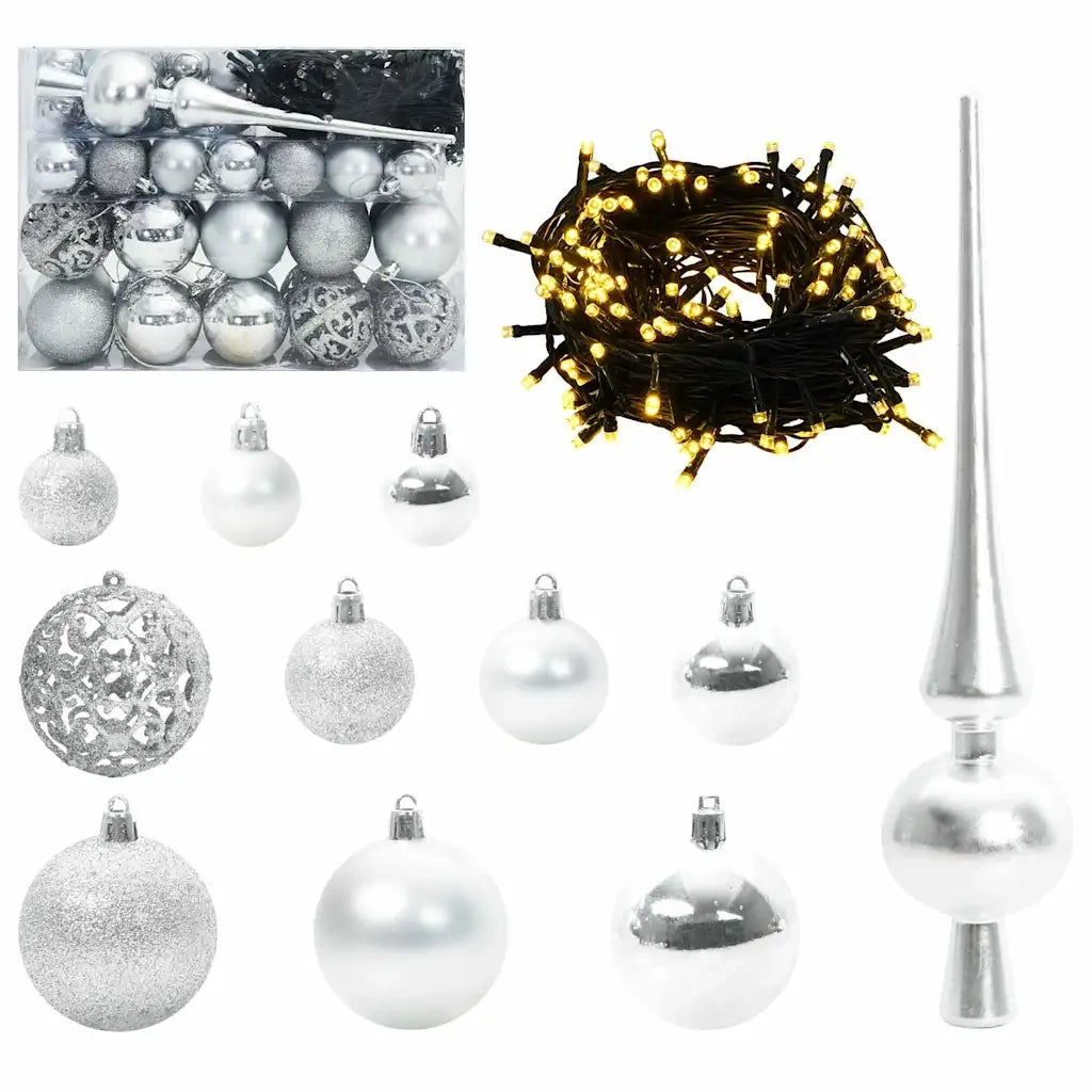 Albero di Natale Artificiale-Albero Natalizio con 150 LED Verde 150 cm 147637