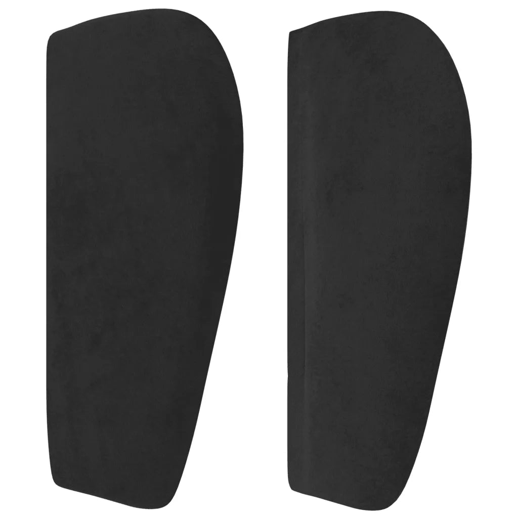 Testiera ad Orecchio Nera 93x23x78/88 cm in Velluto 3117042