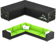 Sedili per giardino a forma L - impermeabili - adatti per angoli di divani di rattan - 222 x 286 x 87 cm - tessuto 420D Oxford