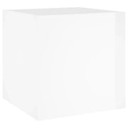 Fioriera rialzata per piante fiori patio giardino finitura lucida 40 x 40 x 40 cm legno ingegnerizzato bianco 02_0038419
