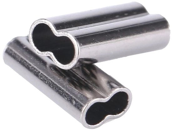 Vismouwen in Acciaio - 100 Stuks - Doppie Viti Mou - Connettori a Coppia - Diametro Interno 1.0/1.2/1.4/1.6/1.8/2.0 mm - Lunghezza 10 mm - Facili da Usare - Connettori