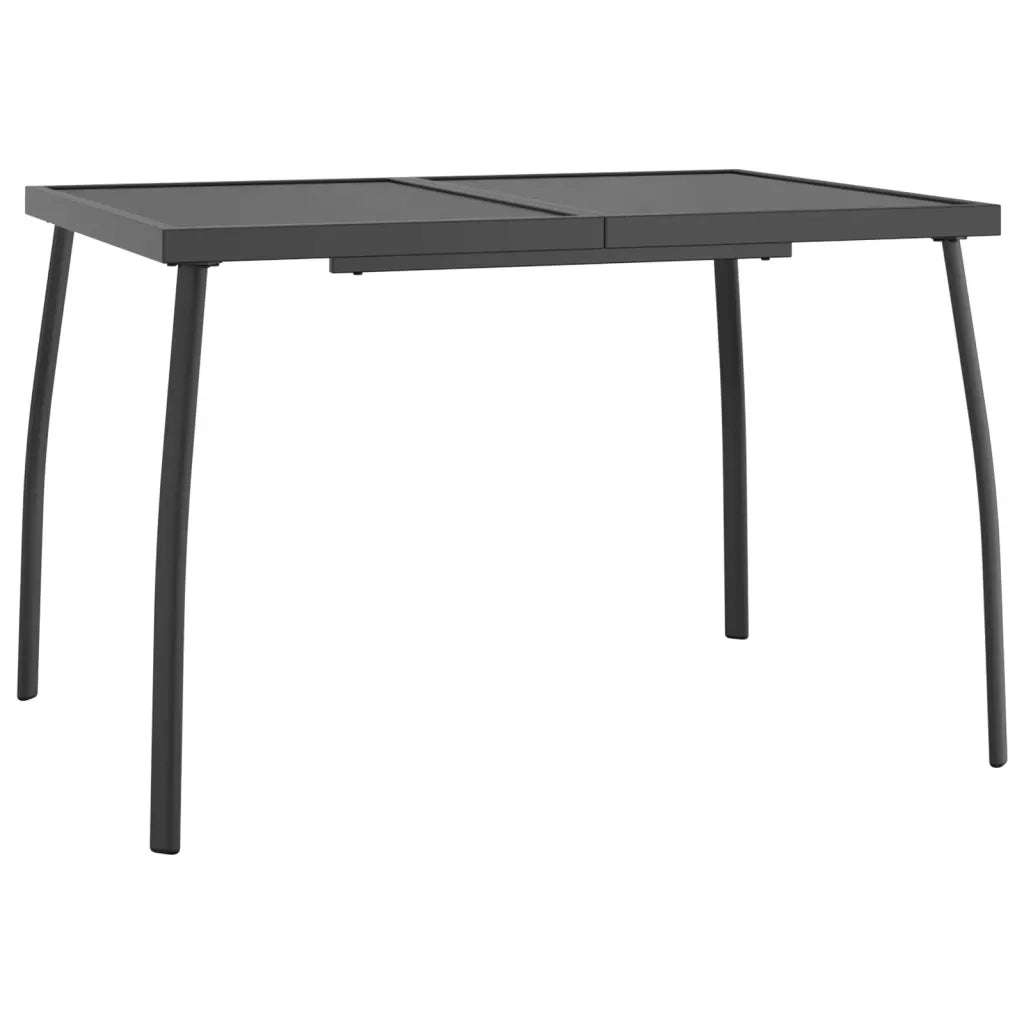 Tavolo da Giardino Antracite 110x80x72 cm Rete d'Acciaio