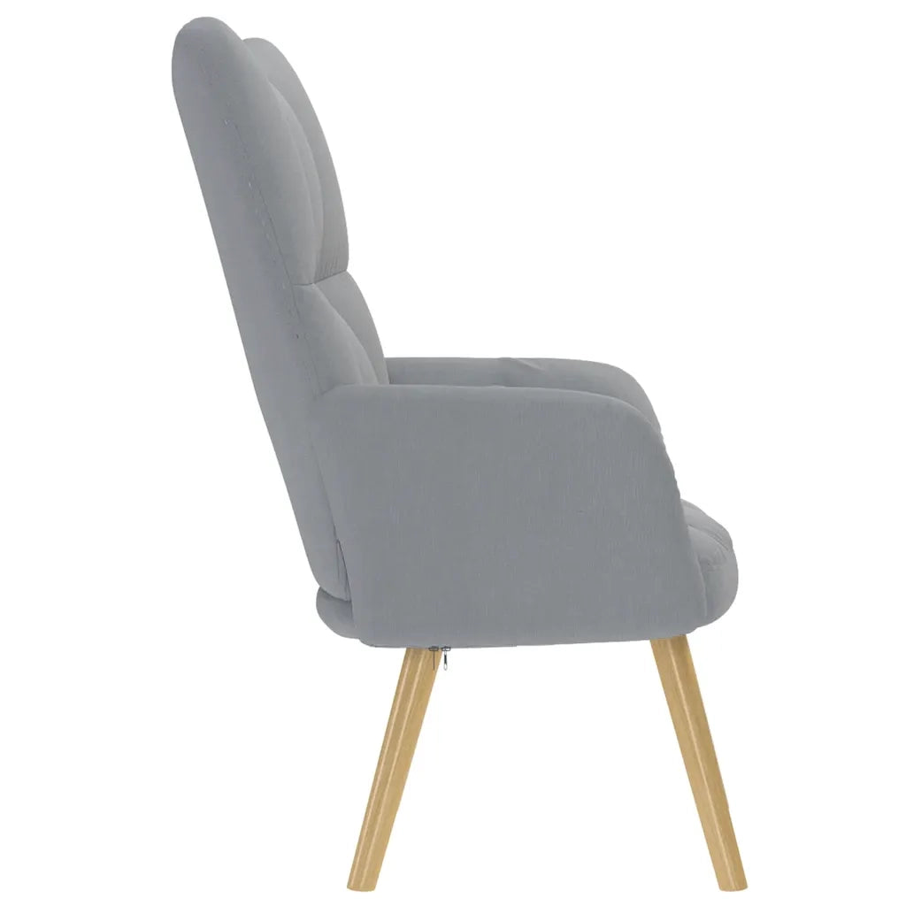 Sedia Relax Grigio Chiaro in Tessuto 4016767