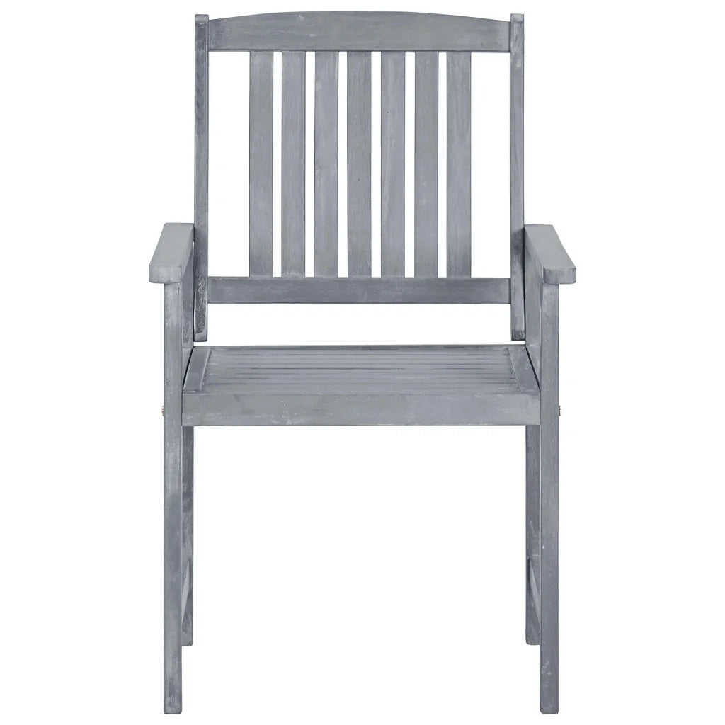 Sedie da Giardino con Cuscini 8 pz in Massello di Acacia Grigie 3078223