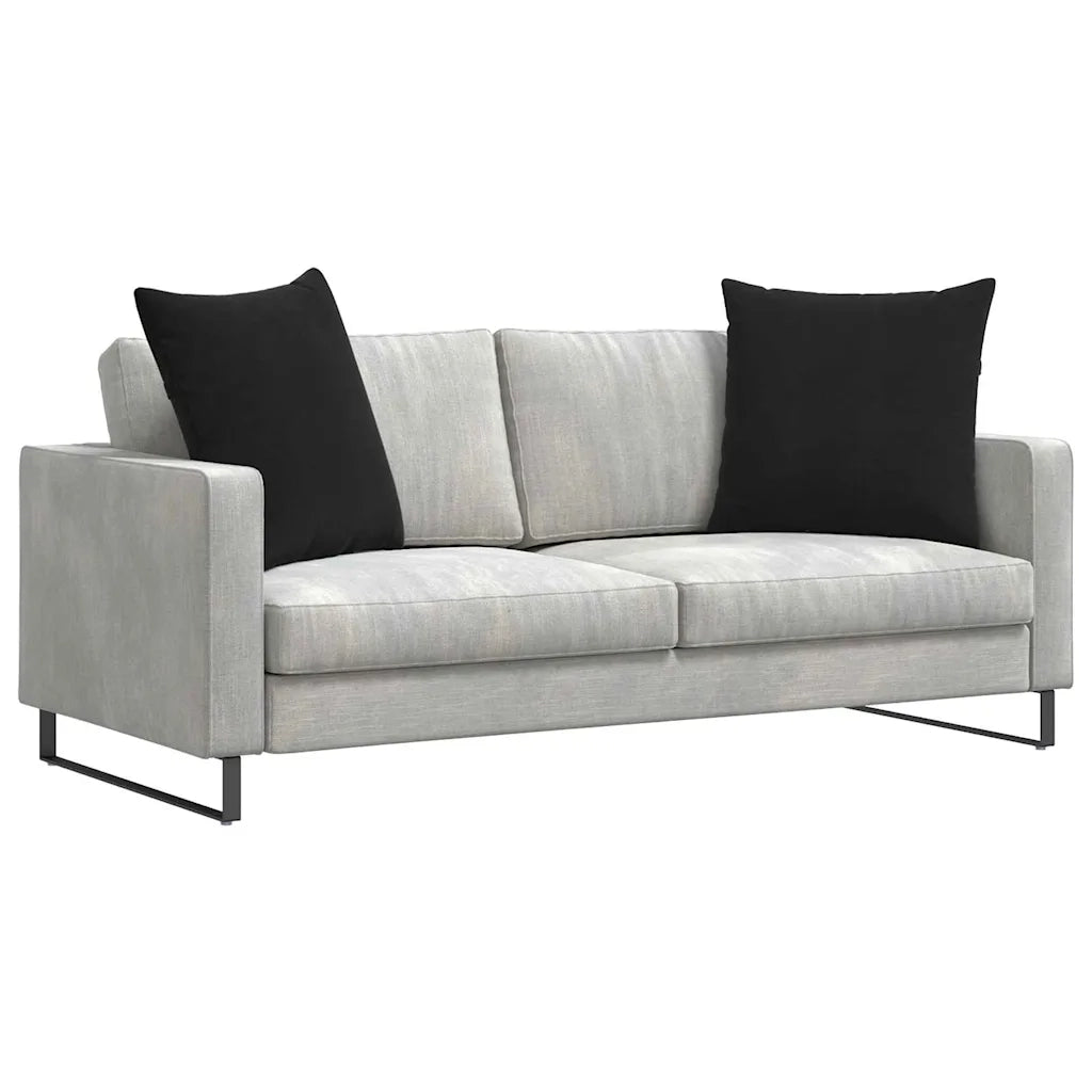 Cuscini da Divano 2 pcs Nero 80 x 80 cm Tessuto in Cords