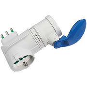 ADATTATORE 16APRESA BLU+16A BIPASSO+SCHUKO FME  2P+T 16A IP44