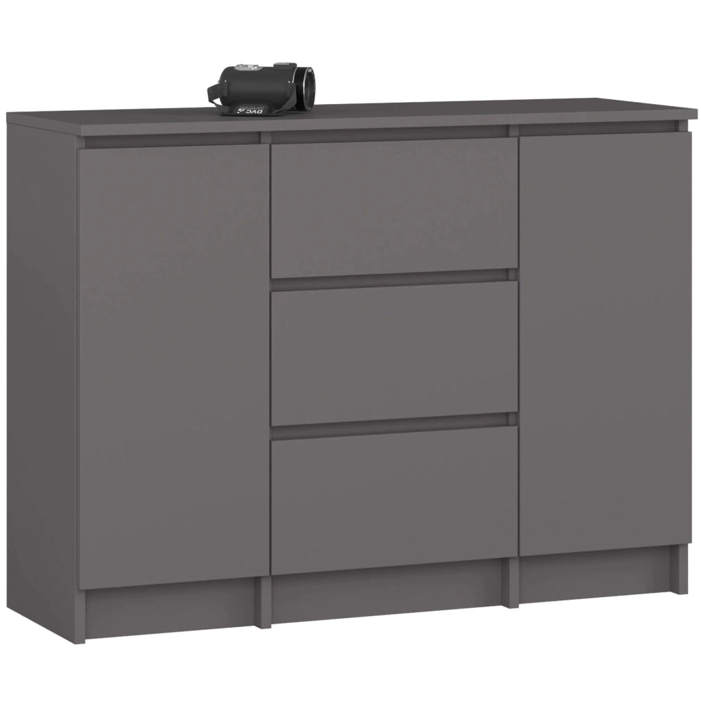 Cassettiera AKORD K100 Grigio Grafite 101 cm 2 ante 3 cassetti 101x35x76 cm