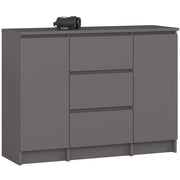 Cassettiera AKORD K100 Grigio Grafite 101 cm 2 ante 3 cassetti 101x35x76 cm