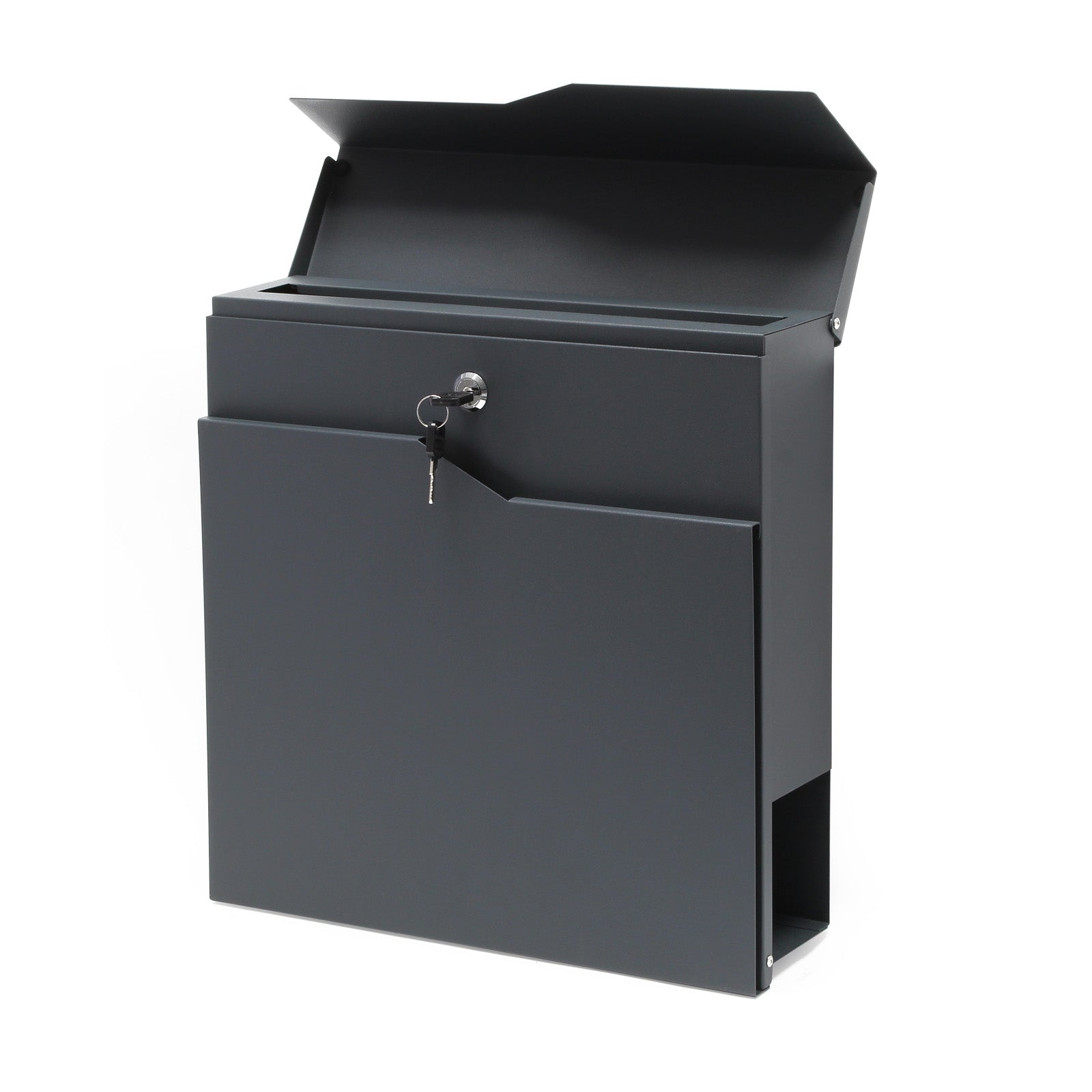 Cassetta postale con vano portagiornale V19 antracite 370 x 102 x 370 mm