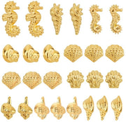 1000 pezzi di Charmi a forma di Conchiglia in Oro per Acconciature di Arte e Artigianato