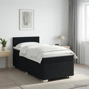 Letto box spring con materasso Nero 90 x 190 cm Tessuto 3450364