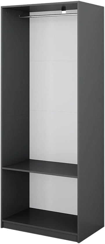 Armadio Elmo, Antracite, 80 x 200 cm, per una conservazione flessibile di diversi capi di abbigliamento