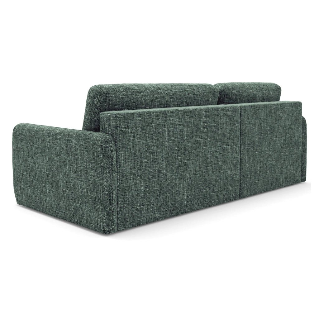 Pagno, Divano Letto con Penisola Contenitore, 207x148 cm Verde Salvia