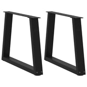 Gambe per Tavolino da CaffÃ¨ a Forma di V 2 pz Nere 50x(42-43,3) cm Acciaio