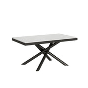 Tavolo allungabile 90x160/420 cm Famas Evolution telaio Antracite - Bianco Frassino
