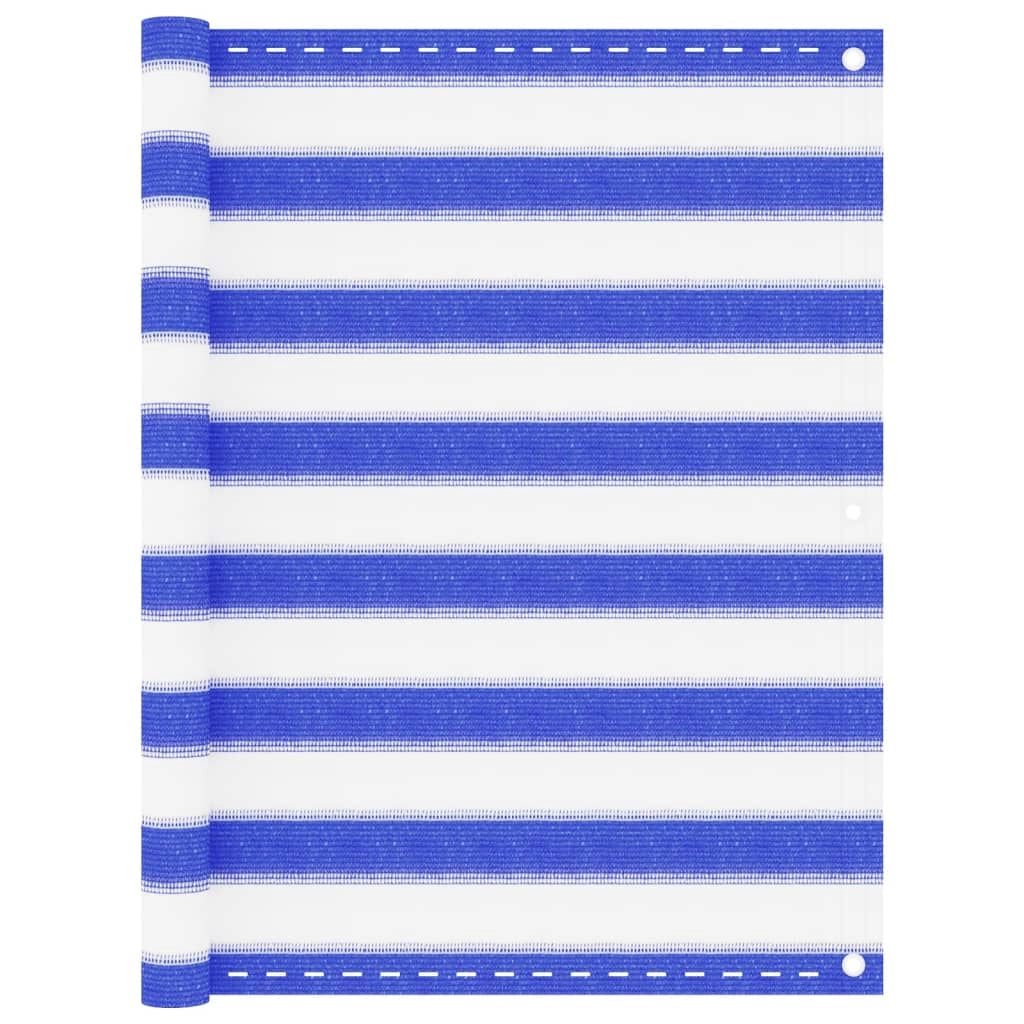 Schermo per balcone schermo per la privacy 90 x 300 cm HDPE blu e bianco 02_0010125