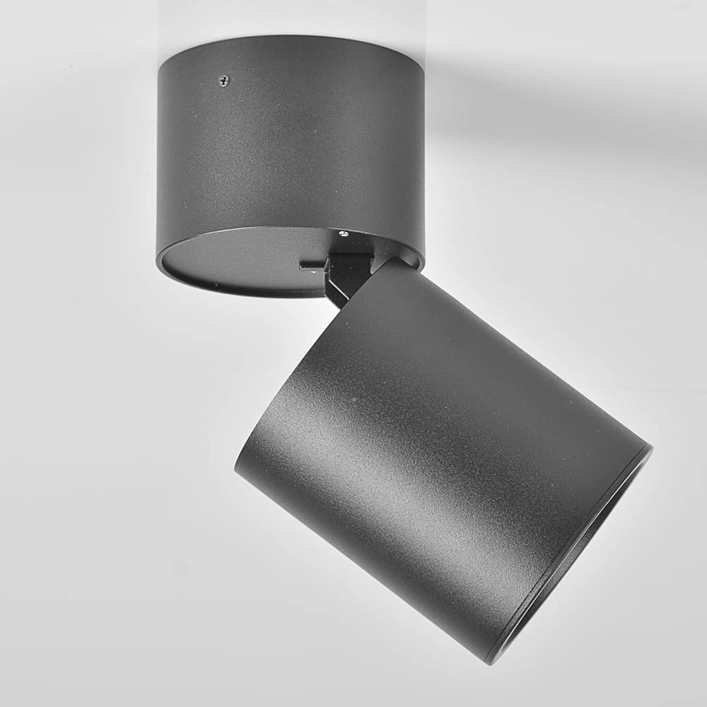 Faretto plafone orientabile GU10 nero Polux Astra 314079