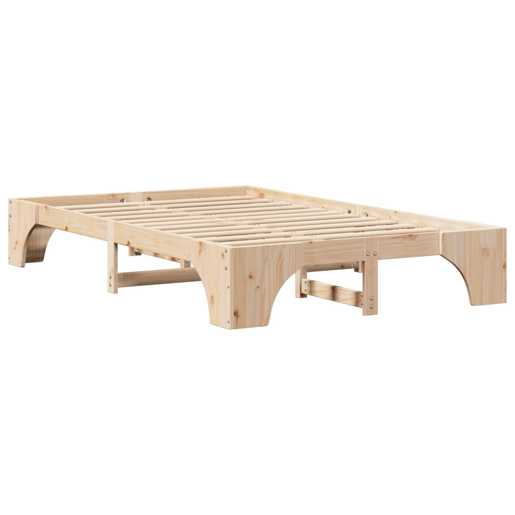 Struttura Letto Naturale Legno massello di pino 135 x 190 cm