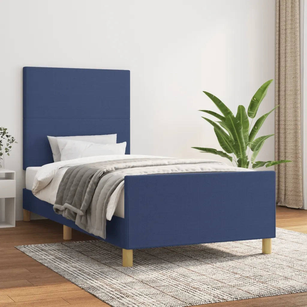Giroletto senza Materasso Blu 90x190 cm in Tessuto