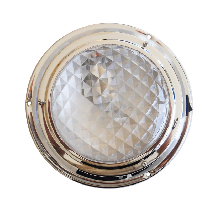 PLAFONIERA INOX Ø MM.168 x 46H 12V