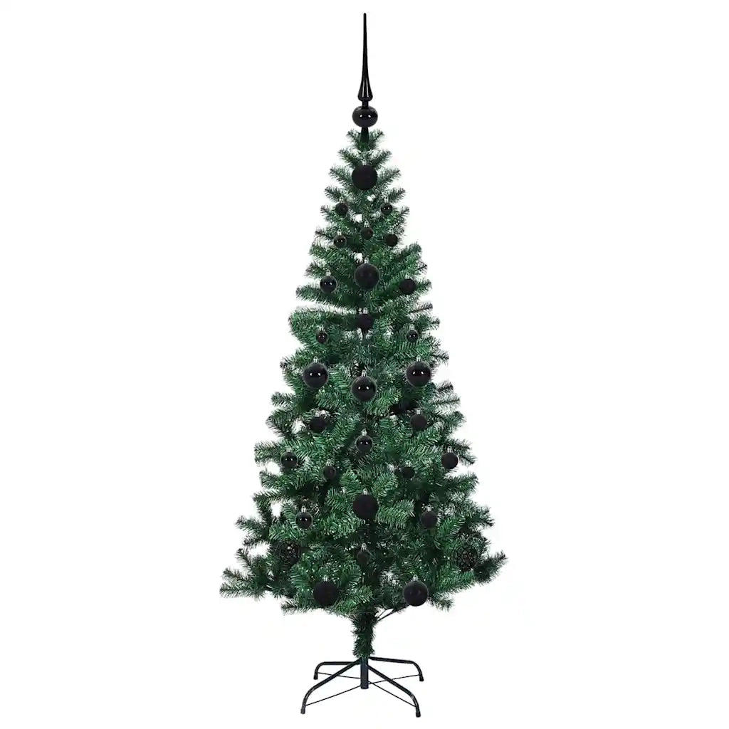 Albero di Natale | Decorazioni natalizie artificiale con luci integrate Verde 120 cm