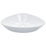 Lavabo da appoggio per bagno box doccia cabina WC 58,5 x 39 cm ceramica bianca 02_0002610