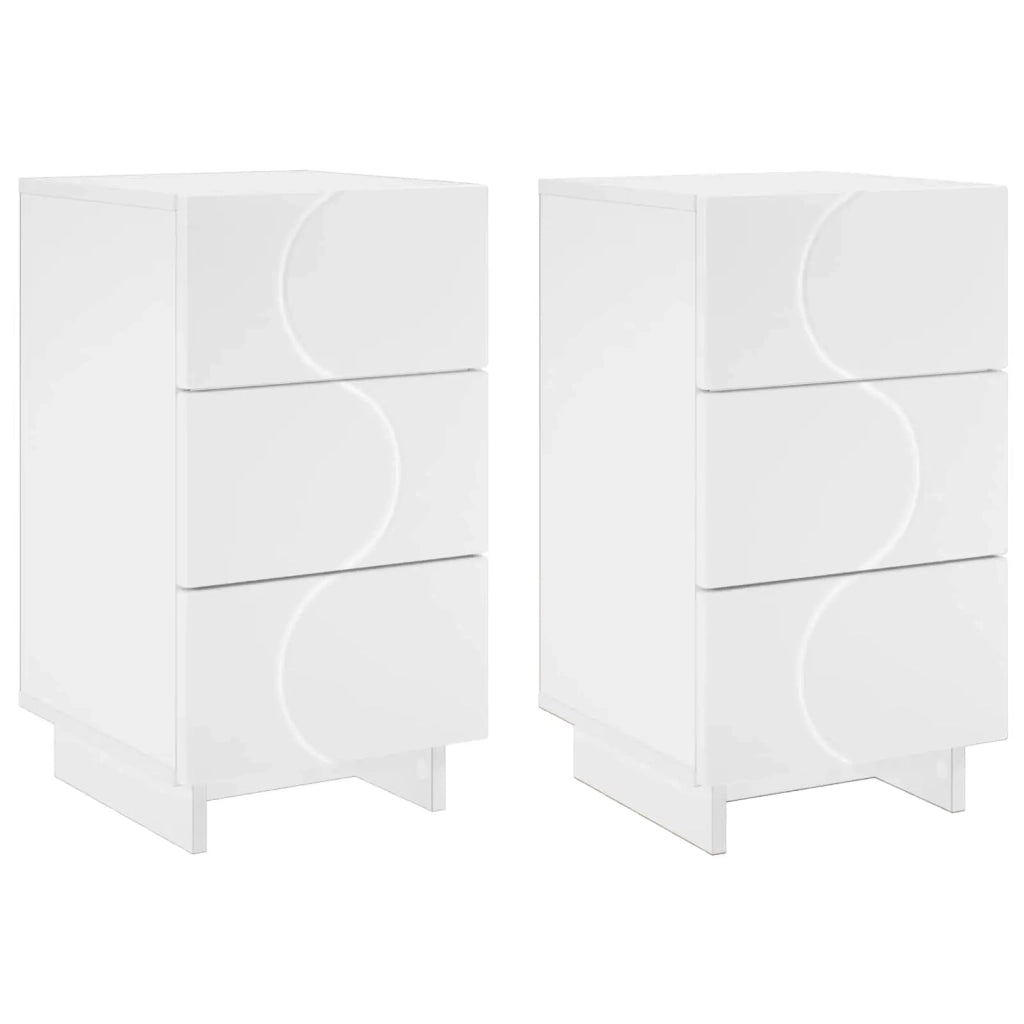 Armadio da Notte 2 pcs Bianco 33,5 x 34,5 x 60 cm 8011424