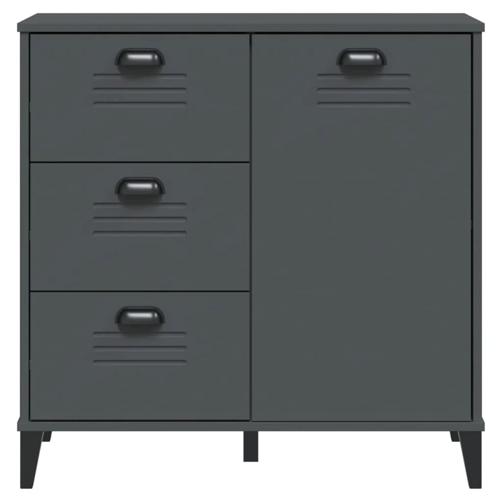 Buffet credenza cassettiera armadio mobile contenitore organizer per cucina soggiorno salotto 80 x 40 x 80 cm legno ingegnerizzato antracite 02_0036626
