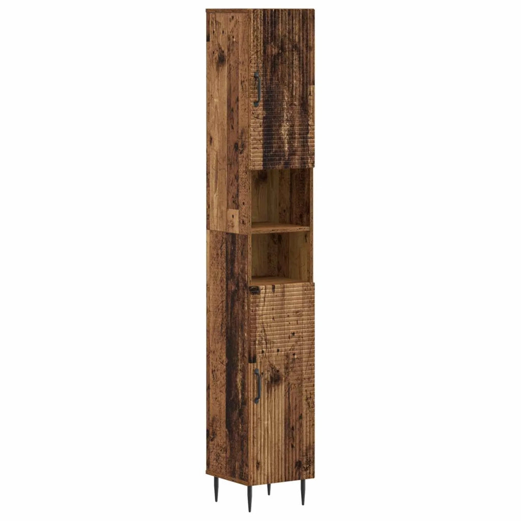 Armadio da Bagno con Ripiano Aperto HAARLEM Legno antico 896823