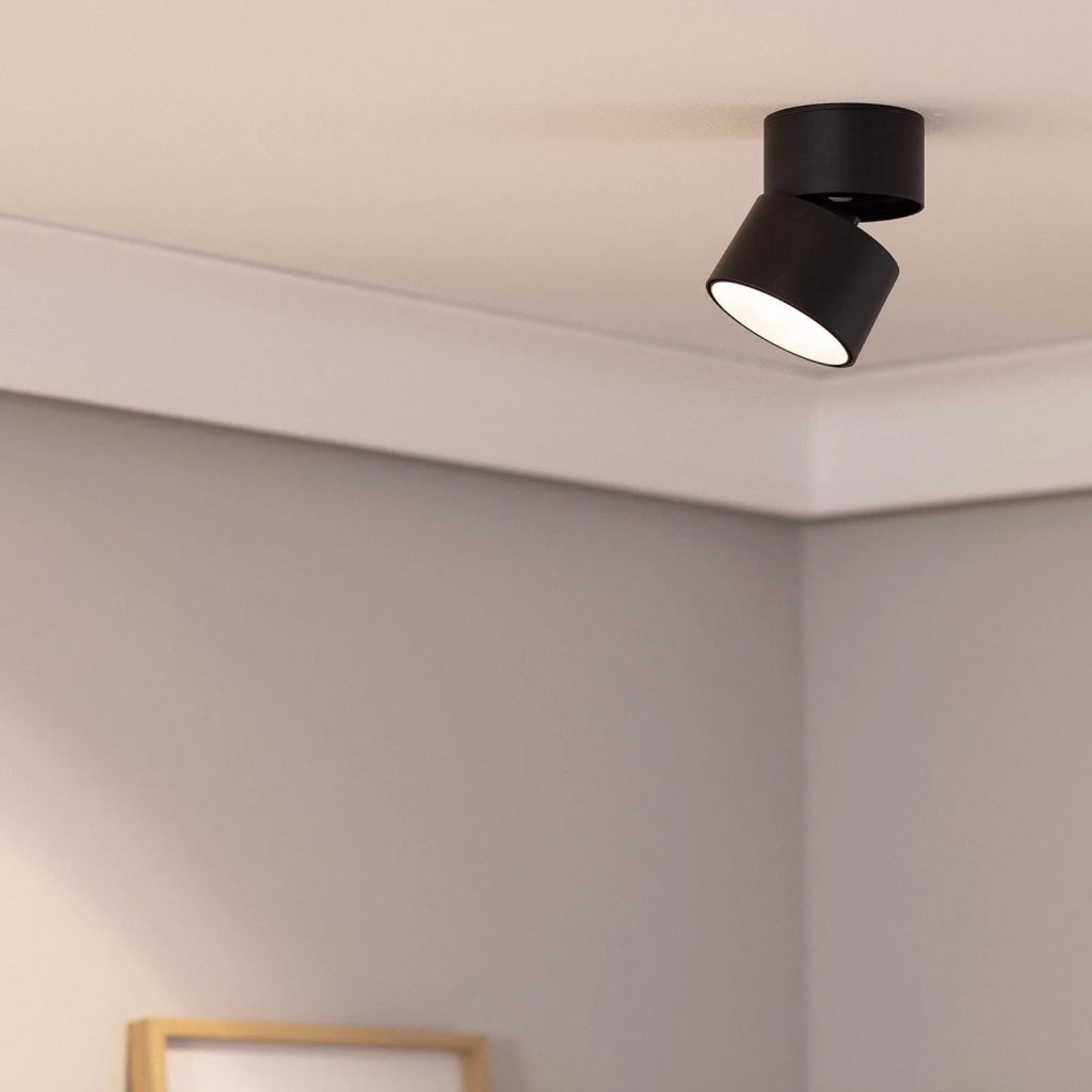 Spot LED 15W luce calda nero Abruzzo Romeo LPR-15W
