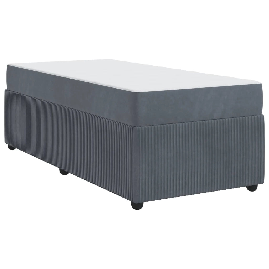 Struttura del letto Grigio scuro 90 x 190 cm Tessuto
