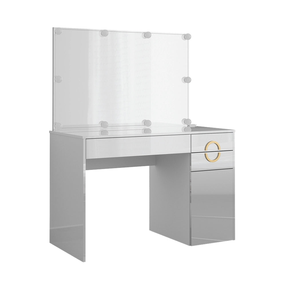 Vicco Tavolo da toeletta Bianco 115 cm con illuminazione a LED