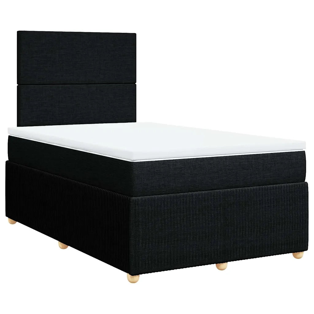 Giroletto a Molle con Materasso Nero 120x200 cm in Tessuto 3294318